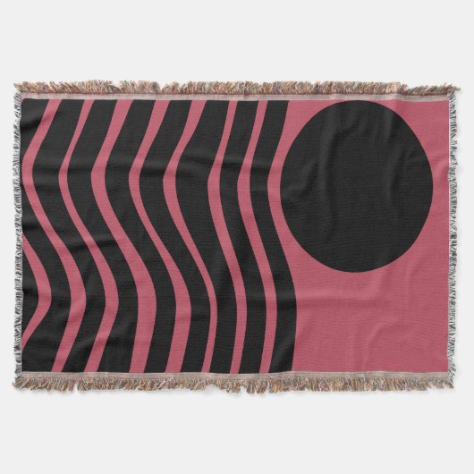 Bauhaus Deep Pink Abstract Deken (Voorkant)