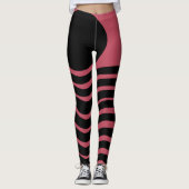 Bauhaus Deep Pink Abstract Leggings (Voorkant)