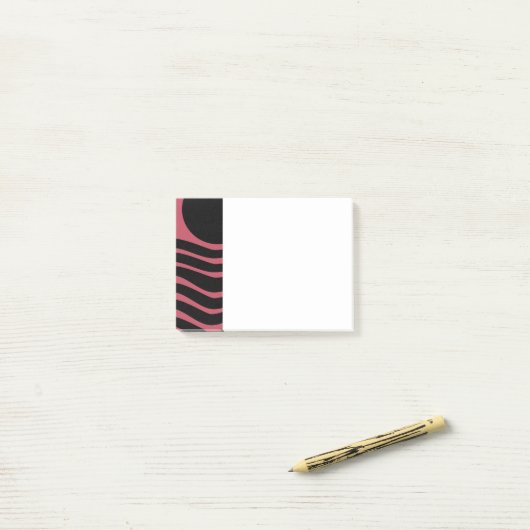 Bauhaus Deep Pink Abstract Post-it® Notes (Op bureau)
