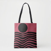 Bauhaus Deep Pink Abstract Tote Bag (Voorkant)
