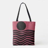 Bauhaus Deep Pink Abstract Tote Bag (Achterkant)