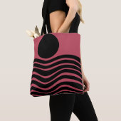 Bauhaus Deep Pink Abstract Tote Bag (Dichtbij)