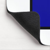 Bauhaus Design Geometrische kunst Blauw vierkant Muismat (Hoek)