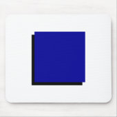 Bauhaus Design Geometrische kunst Blauw vierkant Muismat (Voorkant)