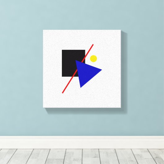 Bauhaus Design Geometrische kunst Canvas Afdruk (Insitu (Houten vloer))