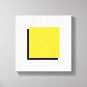 Bauhaus Design Geometrische kunst Geel Vierkant Canvas Afdruk