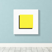 Bauhaus Design Geometrische kunst Geel Vierkant Canvas Afdruk (Insitu (Houten vloer))