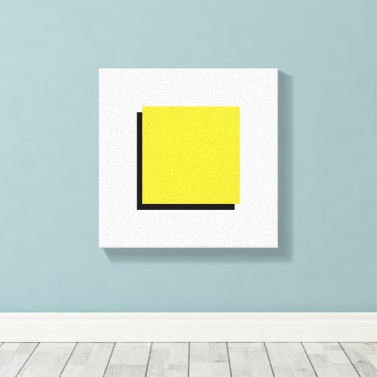 Bauhaus Design Geometrische kunst Geel Vierkant Canvas Afdruk (Insitu (Houten vloer))