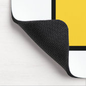 Bauhaus Design Geometrische kunst Geel Vierkant Muismat (Hoek)