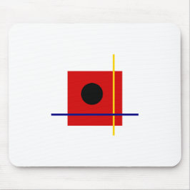 Bauhaus Design Geometrische kunst Rode compositie Muismat