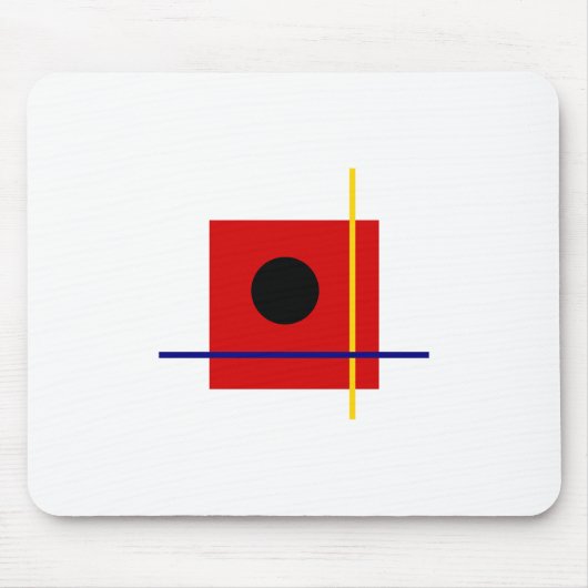 Bauhaus Design Geometrische kunst Rode compositie Muismat (Voorkant)