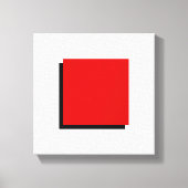 Bauhaus Design Geometrische kunst Rode Plein Canvas Afdruk (Voorkant)