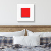 Bauhaus Design Geometrische kunst Rode Plein Canvas Afdruk (Insitu (Slaapkamer))