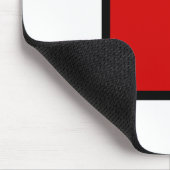 Bauhaus Design Geometrische kunst Rode Plein Muismat (Hoek)