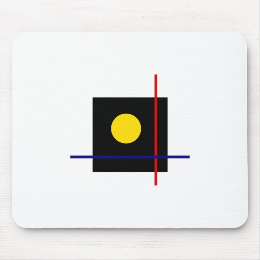 Bauhaus Design Geometrische kunst Zwarte compositi Muismat (Voorkant)