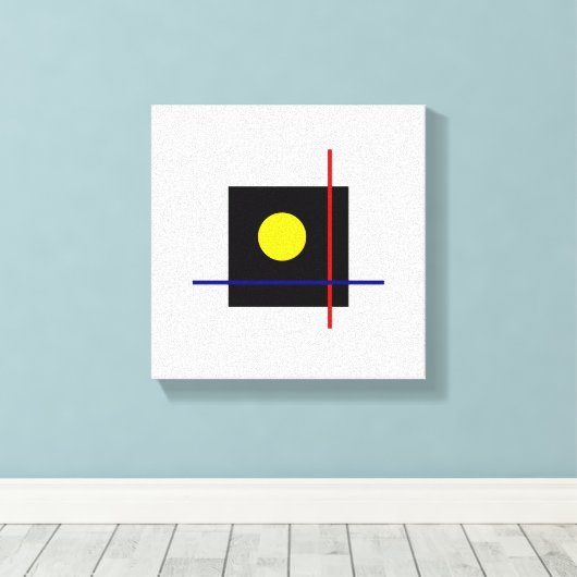 Bauhaus Design klassieke geometrische kunst Canvas Afdruk (Insitu (Houten vloer))