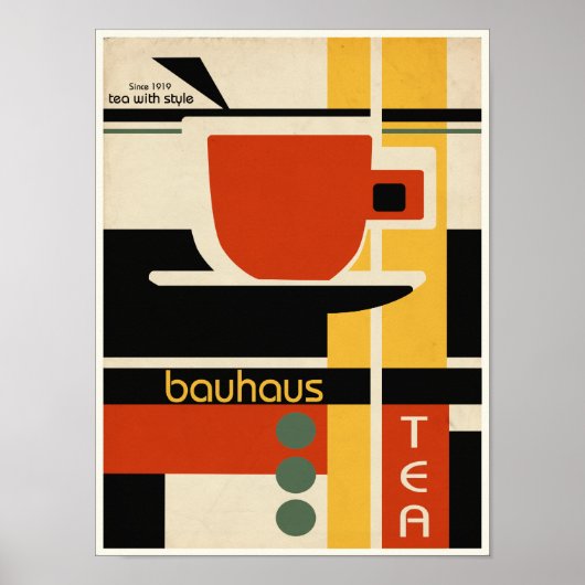 Bauhaus Design Tea Poster (Voorkant)