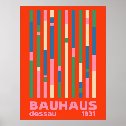 Bauhaus Dessau 1931 Kleurrijke modernist Abstract Poster (Voorkant)