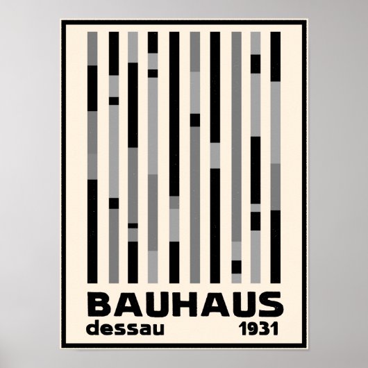 Bauhaus Dessau 1931 Modernist Minimal  Poster (Voorkant)