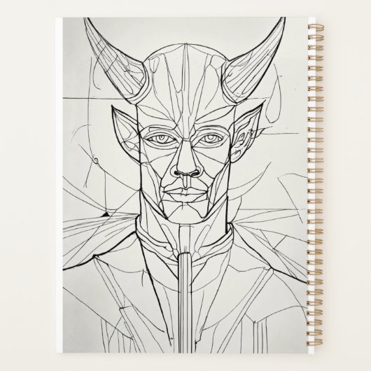 Bauhaus Devil Line Art Planner (Achterkant)