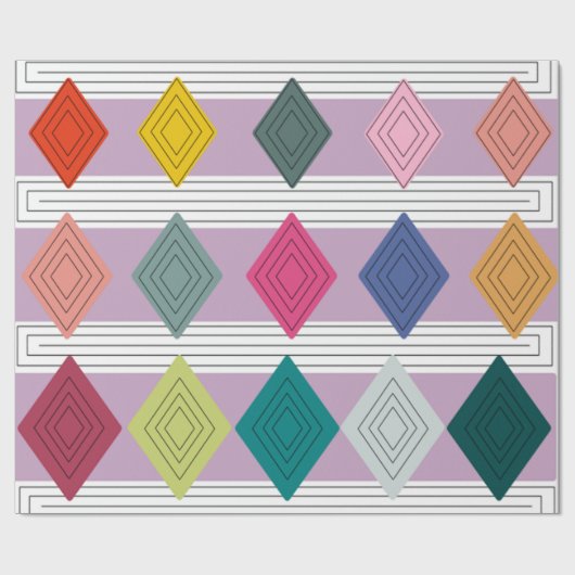 Bauhaus Diamond Quilt Cadeaupapier (Vlak)