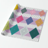 Bauhaus Diamond Quilt Cadeaupapier (Uitgerold)