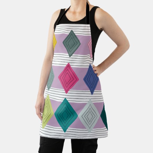 Bauhaus Diamond Quilt Schort (Insitu)