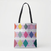 Bauhaus Diamond Quilt Tote Bag (Voorkant)