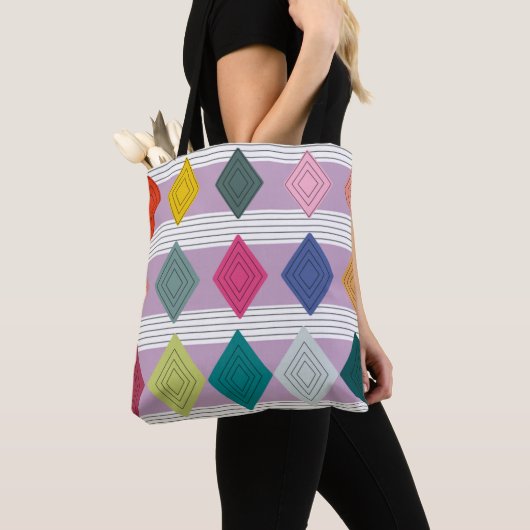 Bauhaus Diamond Quilt Tote Bag (Dichtbij)