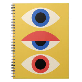 Bauhaus drie mystieke ogen patroon notitieboek