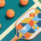 Bauhaus esthetisch patroon gepersonaliseerd uniek pickleball paddle