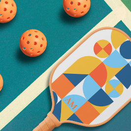 Bauhaus esthetisch patroon gepersonaliseerd uniek pickleball paddle