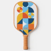 Bauhaus esthetisch patroon gepersonaliseerd uniek pickleball paddle (Voorkant)