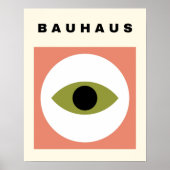 Bauhaus Eye Illustration Mid Century Modern Retro Poster (Voorkant)