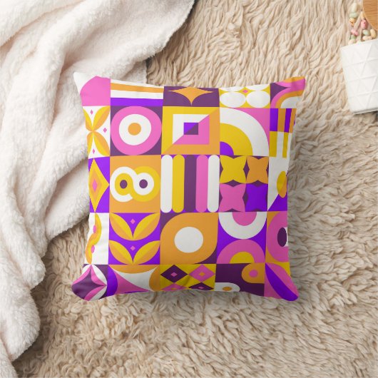 Bauhaus fel tegel patroon kussen (Deken)