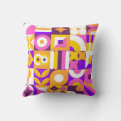 Bauhaus fel tegel patroon kussen (Achterkant)