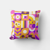 Bauhaus fel tegel patroon kussen (Voorkant)