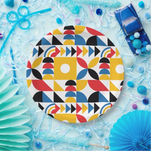 Bauhaus Geïnspireerd door hedendaagse middeleeuwse Papieren Bordje (Feest)