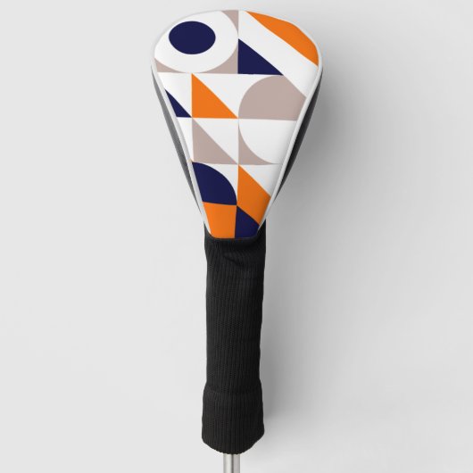Bauhaus Geïnspireerd geometrisch patroon Golfheadcover (Voorkant)