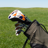 Bauhaus Geïnspireerd geometrisch patroon Golfheadcover (Insitu)