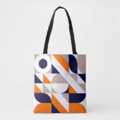 Bauhaus Geïnspireerd geometrisch patroon Tote Bag (Voorkant)