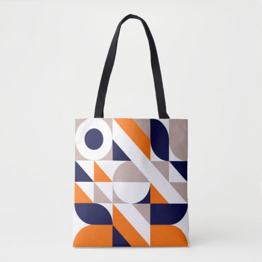 Bauhaus Geïnspireerd geometrisch patroon Tote Bag (Voorkant)