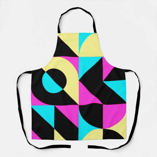 Bauhaus Geïnspireerd geometrisch patroonschort Schort (Voorkant)