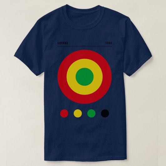 Bauhaus geïnspireerd Guyana vlag T-shirt (Design voorkant)