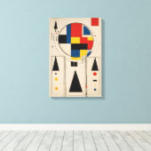 Bauhaus-geïnspireerde geometrische minimalistische canvas afdruk (Insitu (Houten vloer))