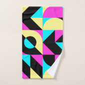 Bauhaus Geïnspireerde Geometrische patroondoekset Bad Handdoek (Handdoek)