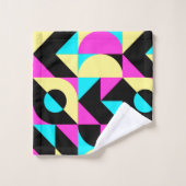 Bauhaus Geïnspireerde Geometrische patroondoekset Bad Handdoek (Wasdoekje)