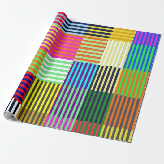 Bauhaus Geïnspireerde Optica Cadeaupapier (Uitgerold)