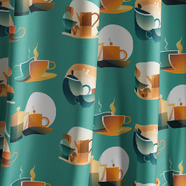 Bauhaus Geïnspireerde Retro Coffee Stof