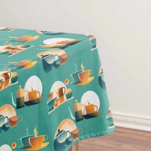 Bauhaus Geïnspireerde Retro Coffee Tafelkleed (Voorbeeld)